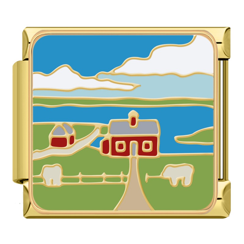 Barn, Field & Lake