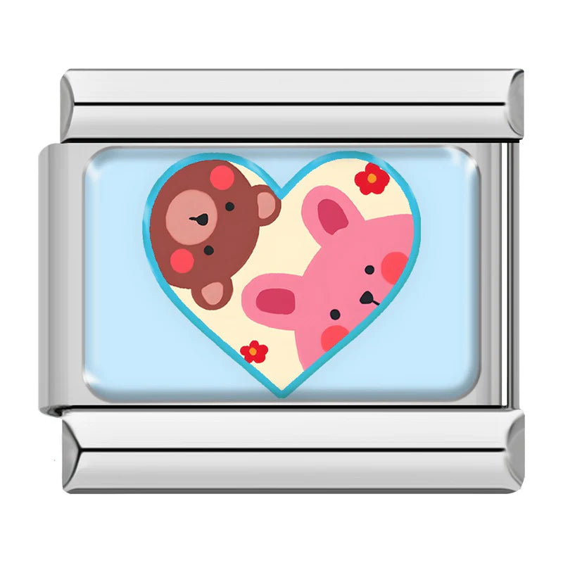 Bear & Bunny Heart