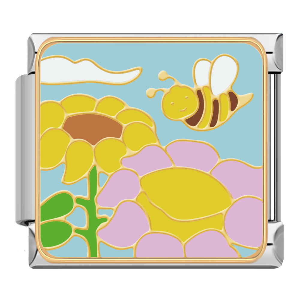Bee & Flowers
