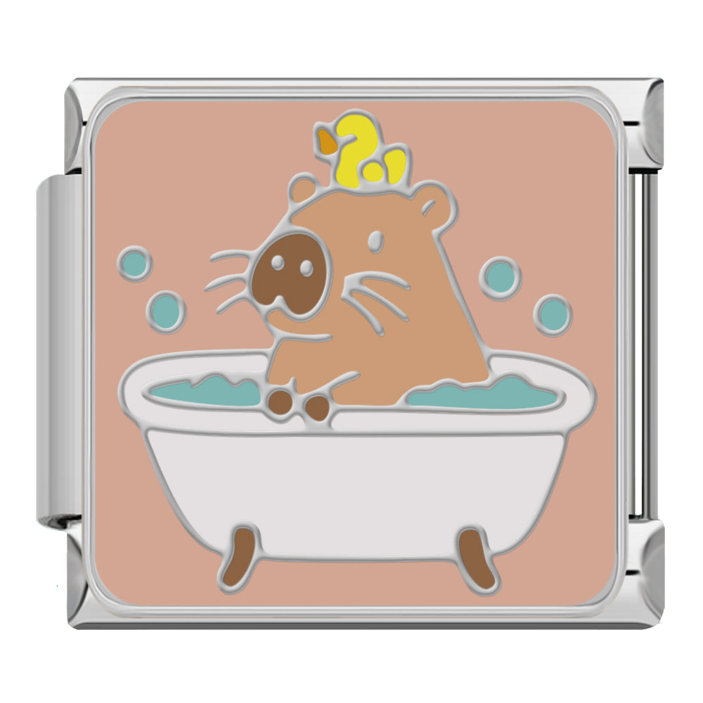 Capybara in bath