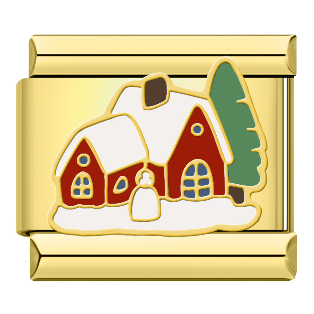 Snowy house