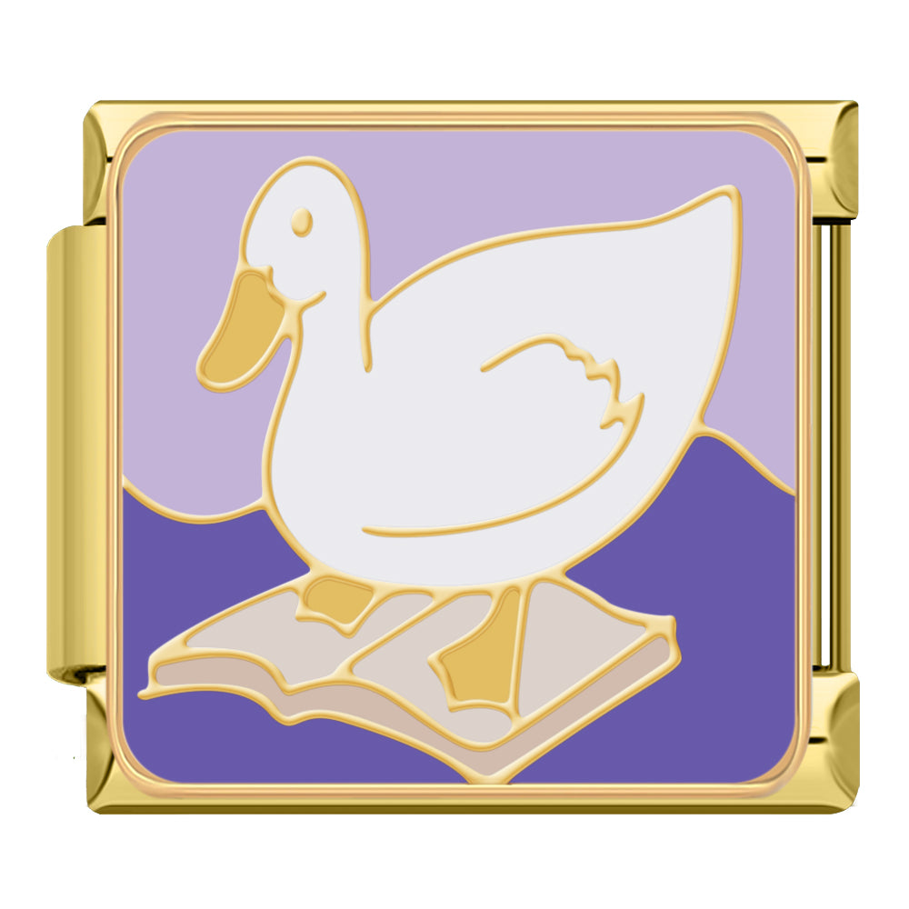 Duck on book