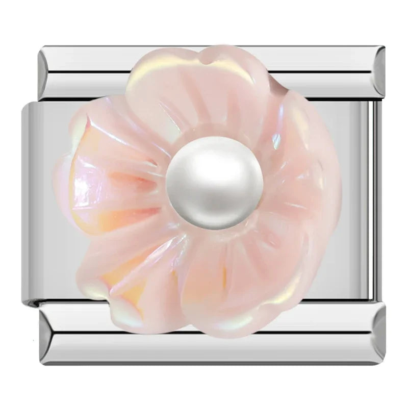 Flower with pearl - MyItalianBracelet