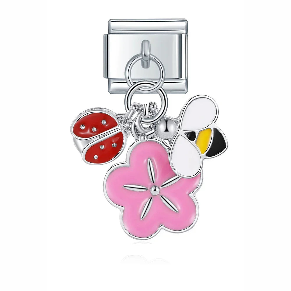 Flower - Ladybug - Bee