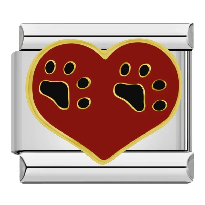 Heart with paw prints