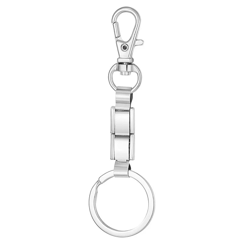 Silver Italian charm keychain