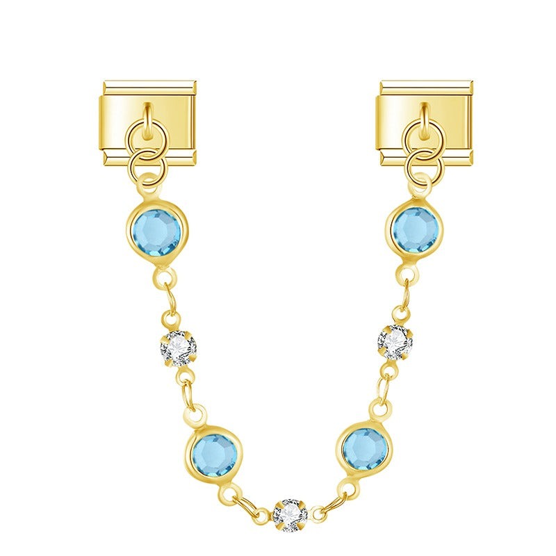 Linked blue stones
