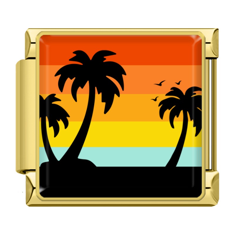 Palm trees sunset