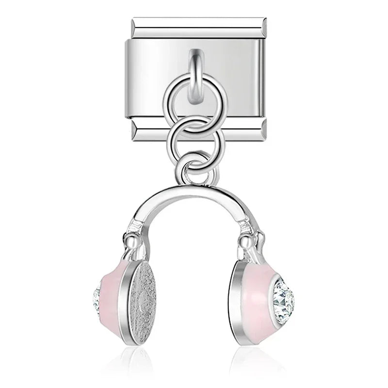 Pink headphones