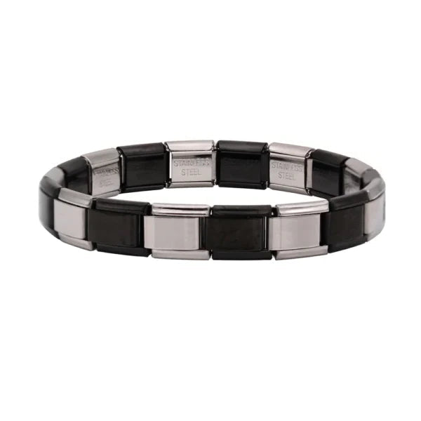 Black-Silver - MyItalianBracelet