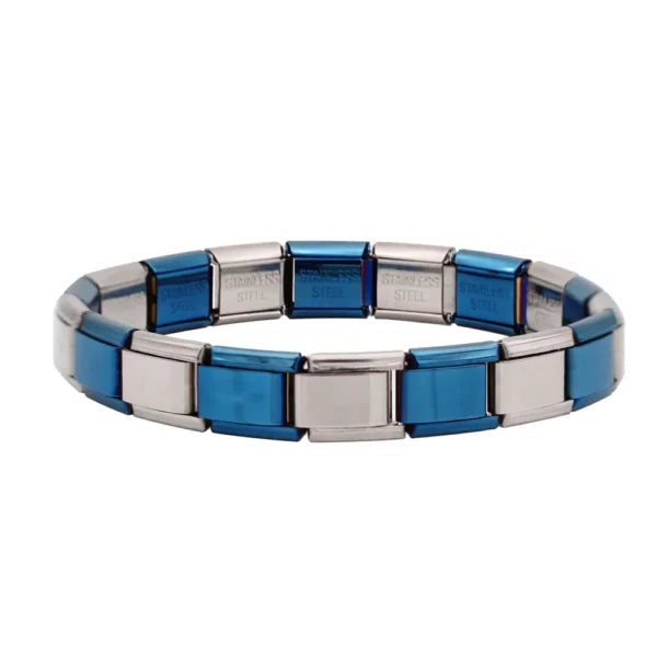 Blue-Silver - MyItalianBracelet