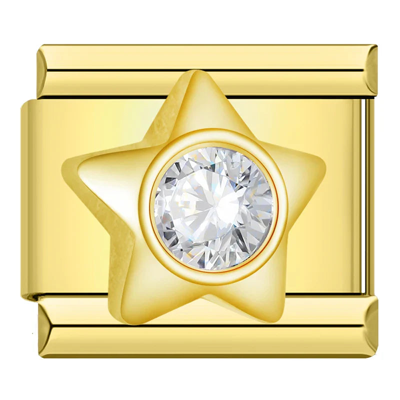 White stone star