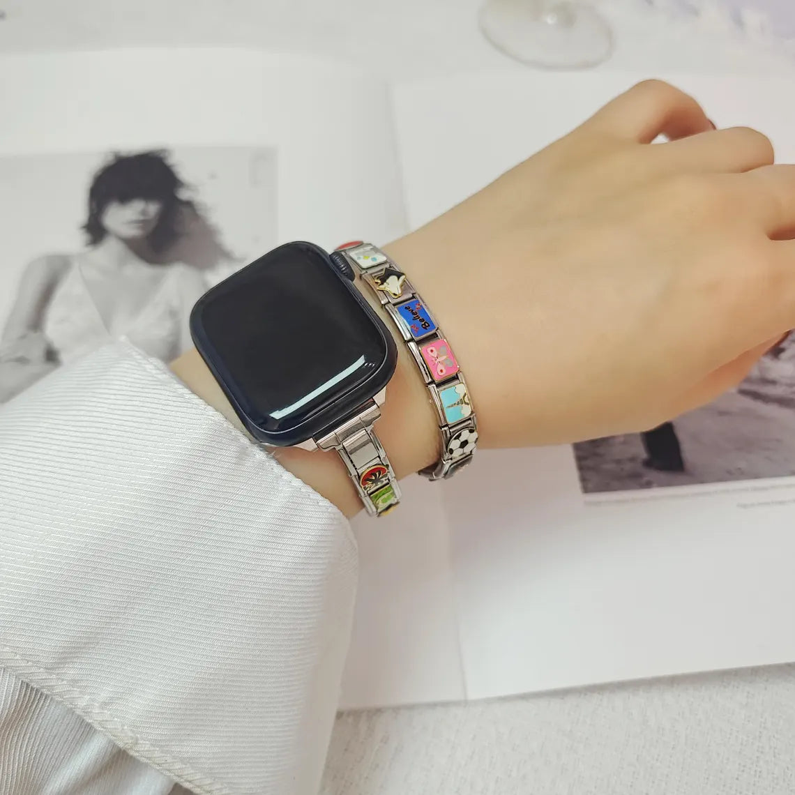 Apple watch bracelet silver