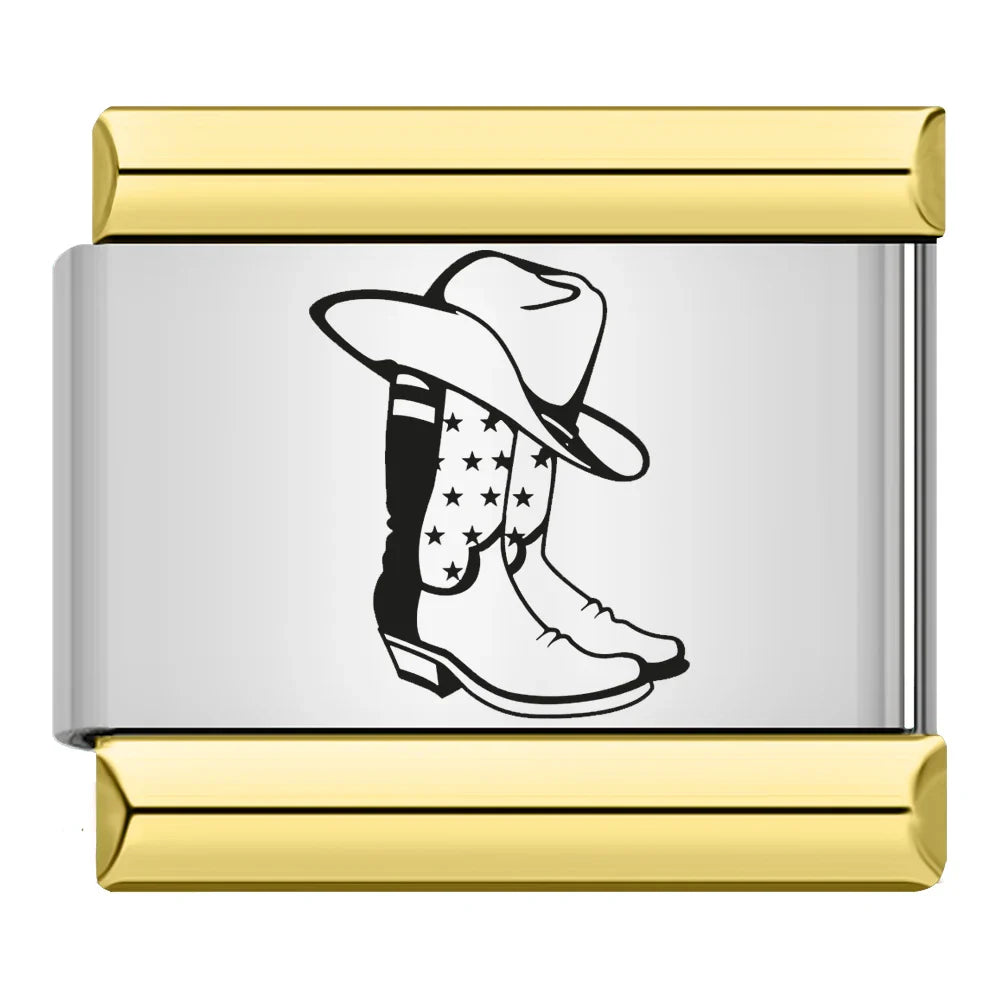 Cowgirl boots and hat