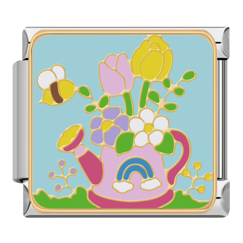 Flowers in watering can