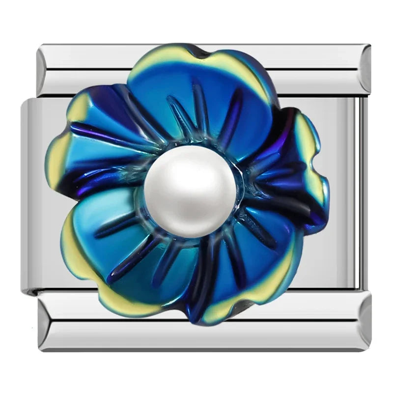 Flower with pearl - MyItalianBracelet