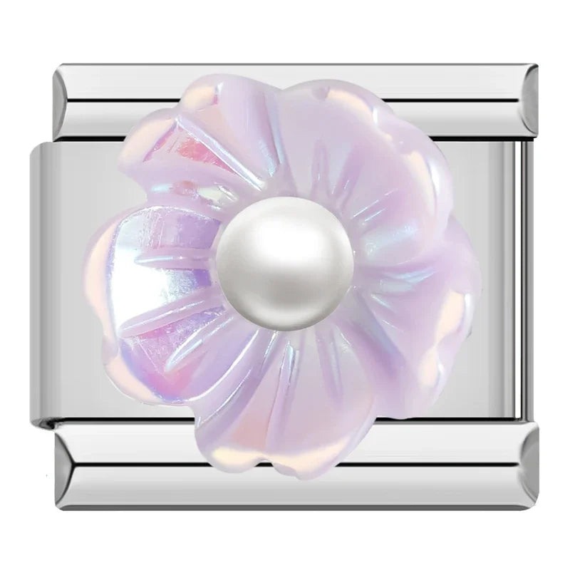 Flower with pearl - MyItalianBracelet