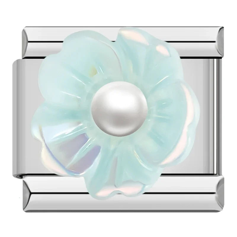 Flower with pearl - MyItalianBracelet