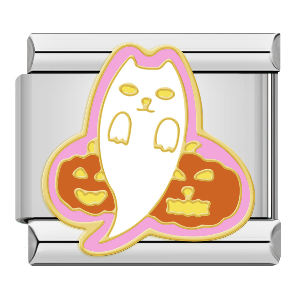 Ghost cat & Pumpkins