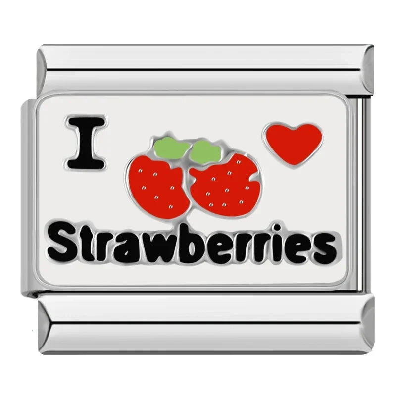 I love strawberries - MyItalianBracelet