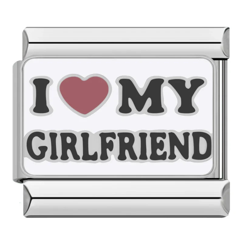 I love my girlfriend - MyItalianBracelet