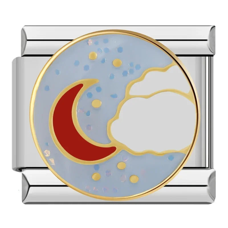 Moon and cloud - MyItalianBracelet