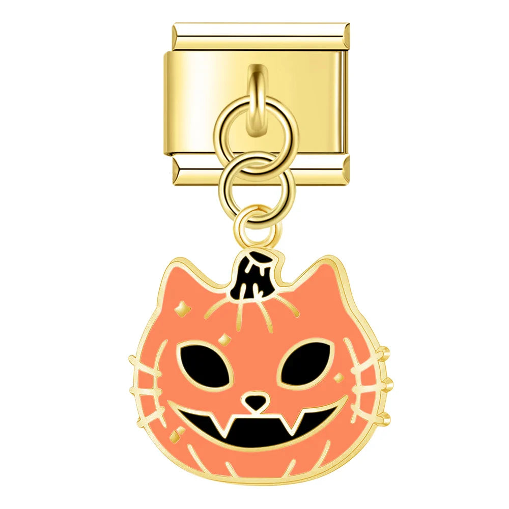 Scary pumpkin cat