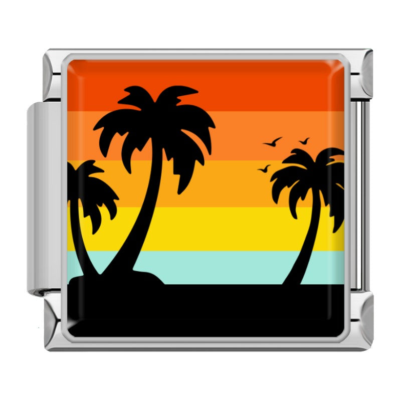 Palm trees sunset
