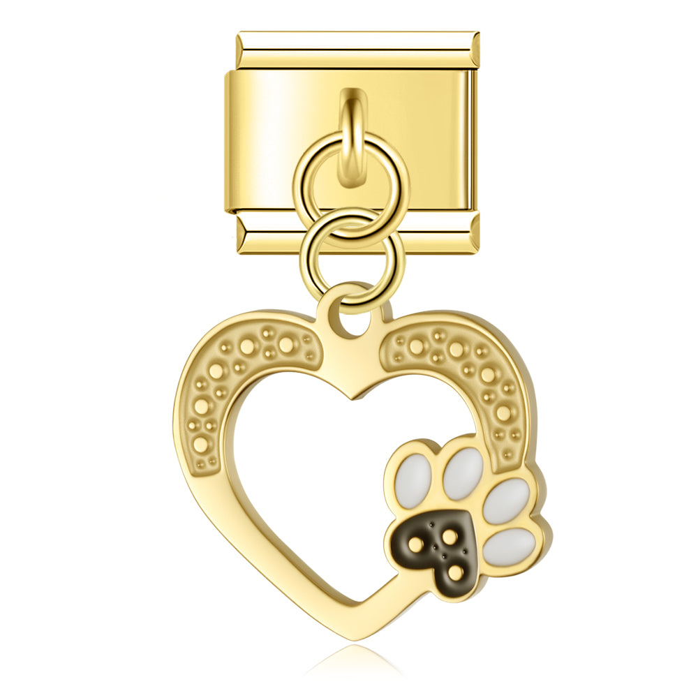 Paw print heart