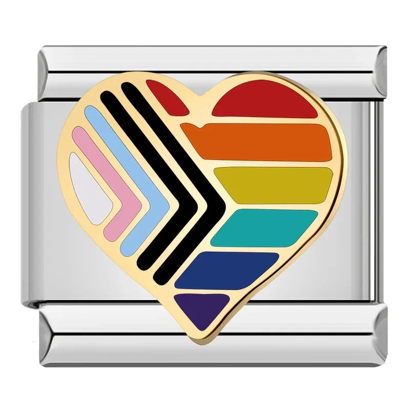 Pride flag heart - MyItalianBracelet