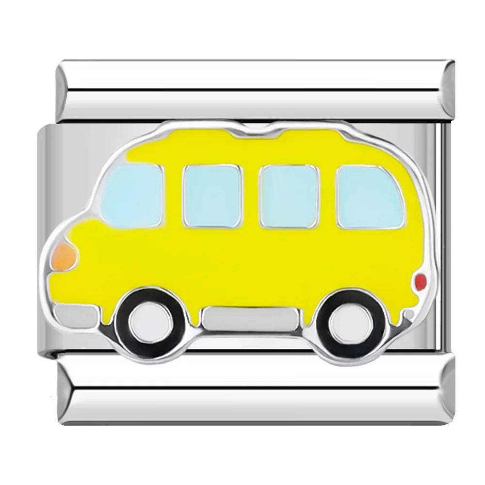 Yellow bus - MyItalianBracelet