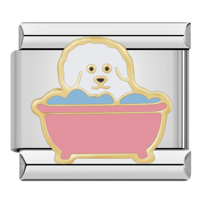 Dog in bath - MyItalianBracelet