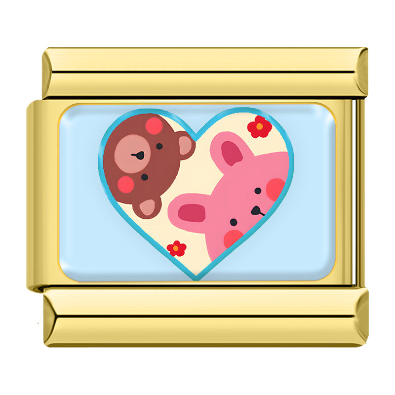 Bear & Bunny Heart