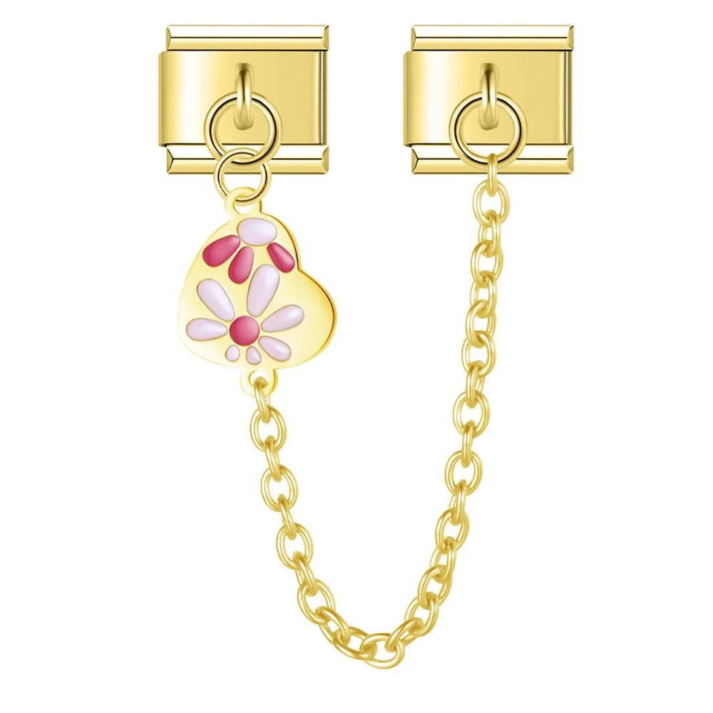Linked flower charms